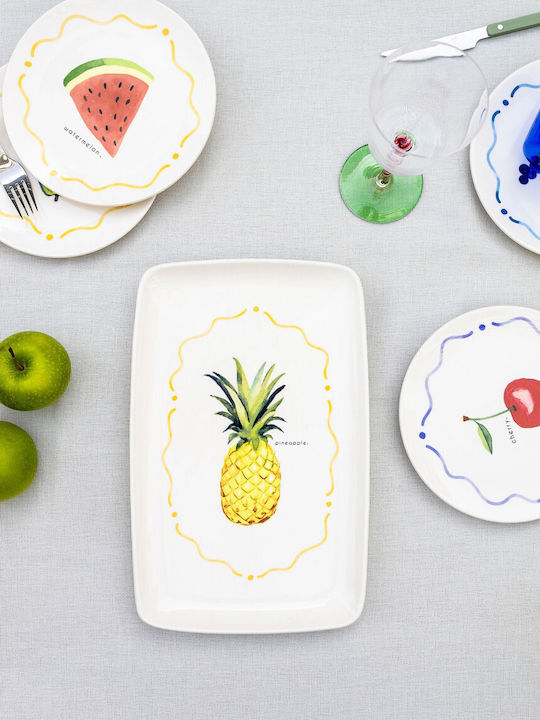 Hermia Serving Platter Rectangular Multicolored 34x25cm