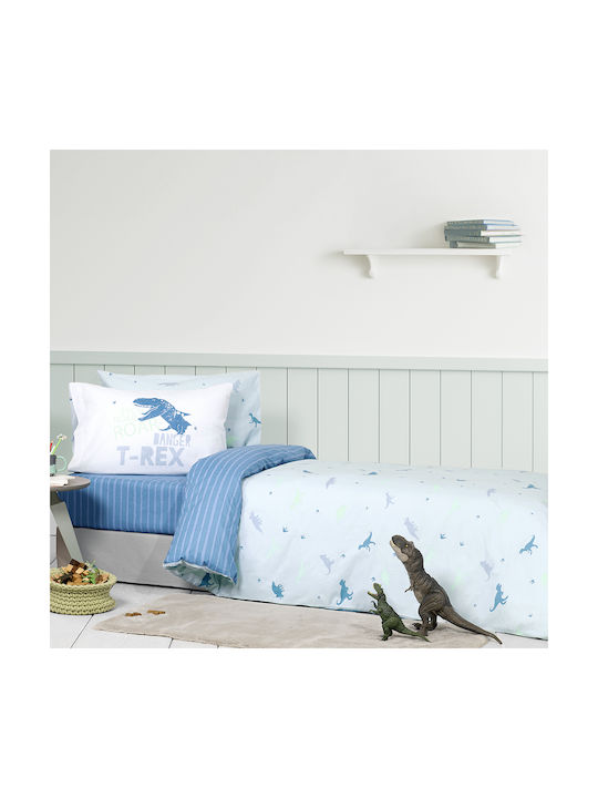 Nima Sheet Set Single with Elastic Band Cotton Blue 100x200cm 3pcs