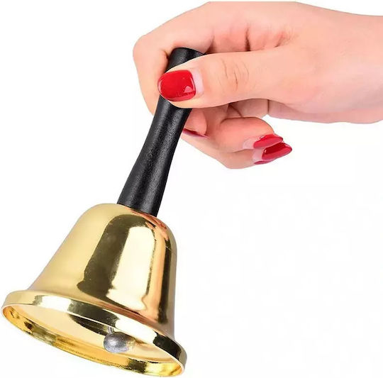 Verk Group Goldene Weihnachtsglocke 12cm Metallisch Schwarze Griff