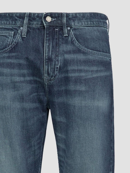 Mauro Pantaloni De Blugi Pentru Bărbați Regular Tapered Fit Albastru Închis