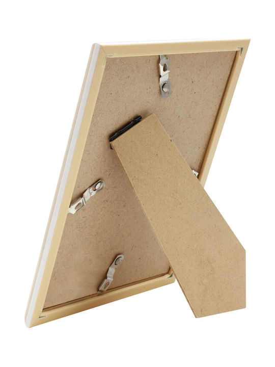 Deknudt Plastic Picture Frame with White Frame Nature