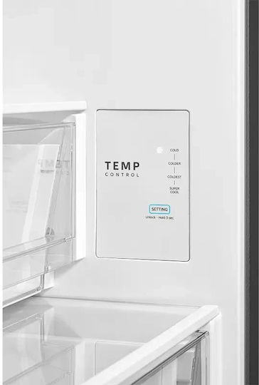 Midea Fridge-Freezer 443lt Total NoFrost H201xW59.5xD67cm Inox MDRB600MME46