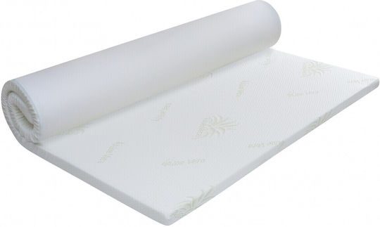 Green Future Mattress Topper 7 Comfort Zones Super Double Foam Infused with Aloe & Removable Cover 160x200x5cm
