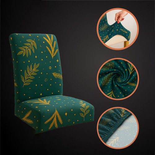Ελαστικό Κάλυμμα Καρέκλας Green/gold 50x40cm 6τμχ