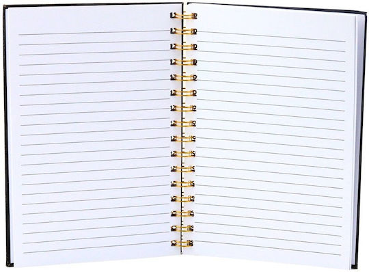 Lean Toys Notebook 80 Sheets A5 Ruled Black