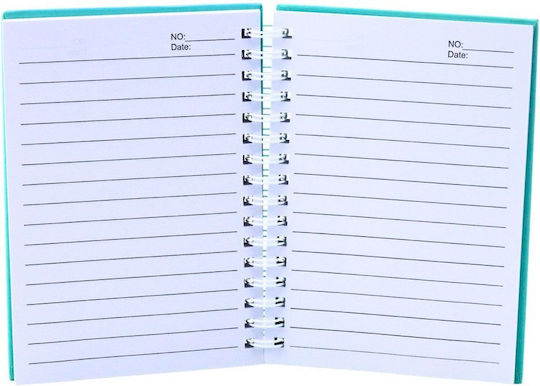 Lean Toys Notebook 80 Sheets A6 Ruled Turquoise