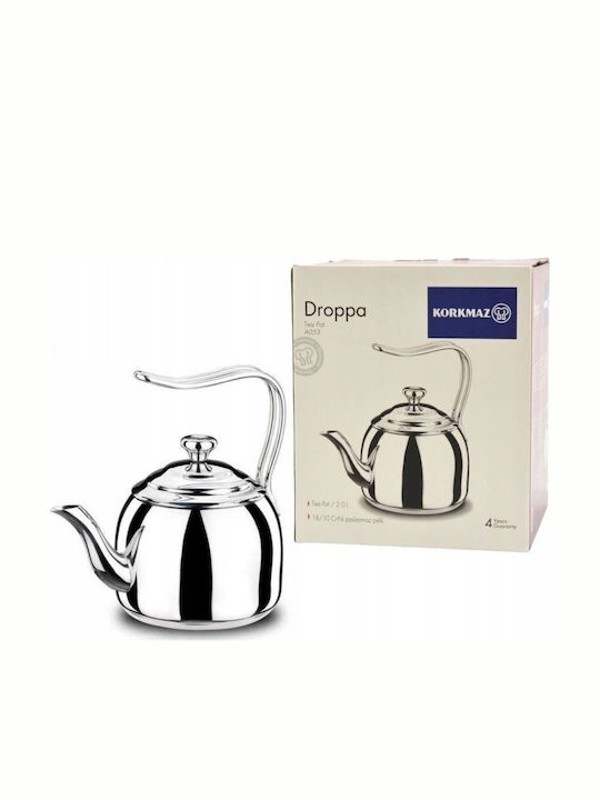 Τσαγιέρα Ανοξείδωτη Ασημί 2000ml