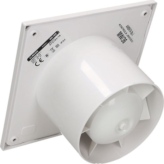 Awenta Classic WC120 Wall-mounted Ventilator Bathroom 120mm White