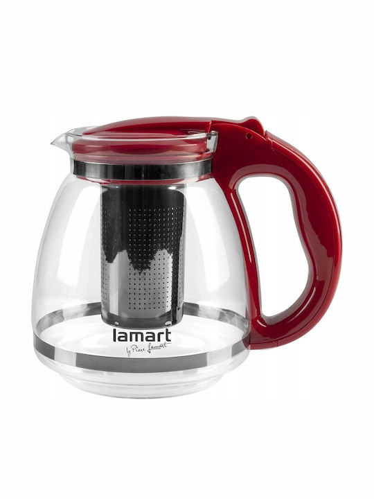 Lamart Transparent Red Teapot 1500ml