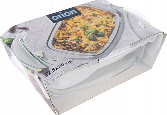 Orion Rechteckig Feuerfestes Geschirr Glas mit Deckel 2900ml 1Stück