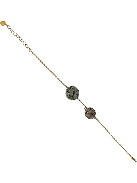 Prince Silvero Women's Silver Gold Plated Bracelet 16cm