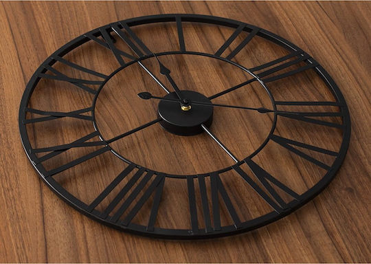 Wall Clock Metallic Black Ø47cm