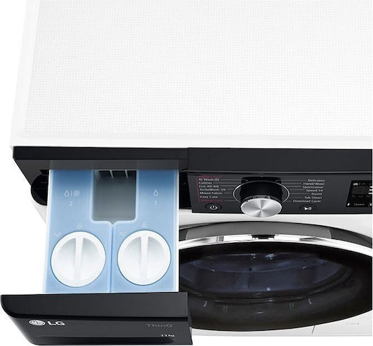LG Πλυντήριο Ρούχων 11kg με Τεχνολογία Ατμού 1400 Στροφών AI DD F4WR711S3HA
