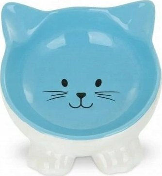 Barry King Ceramic Bowl Food for Dog & Cat 11.5cm in Blue Color
