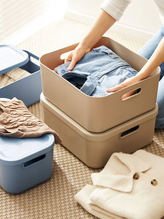 Rotho Babydesign Plastic Storage Box with Lid Gray 20lt 1pcs