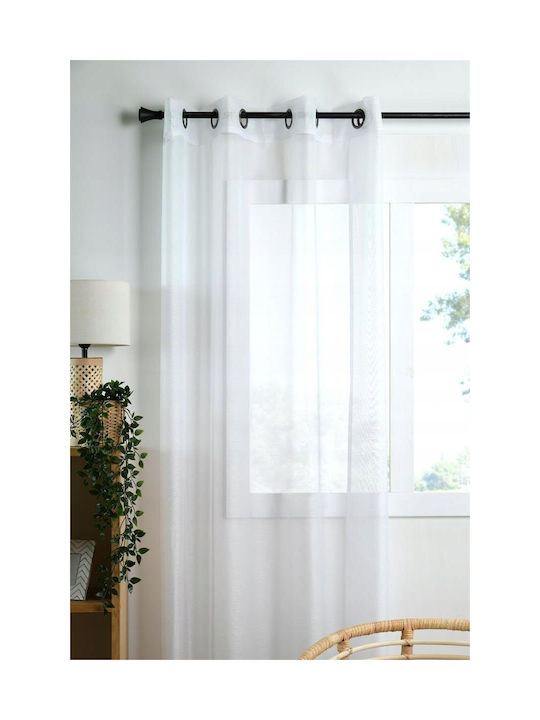 Perdea Cu Capse S-f Linwood Albă 140x260cm
