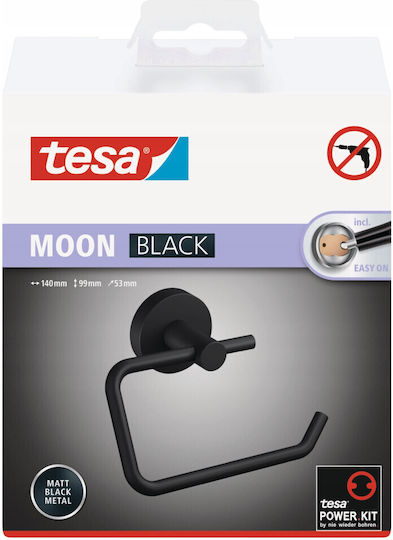 Tesa Wandmontiert Papierhalter Metallisch Schwarz