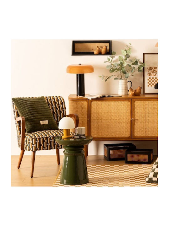 Round Side Coffee Table A-s Jaya Metal Green W38xL38xH43cm