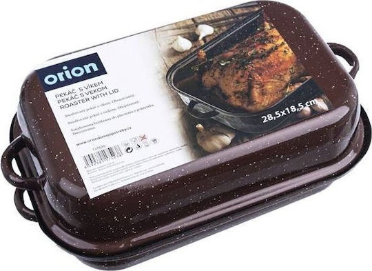 Orion Tavă De Copt Cu Capac Din Aluminiu Cu Acoperire Emailată 18.5x31.5cm