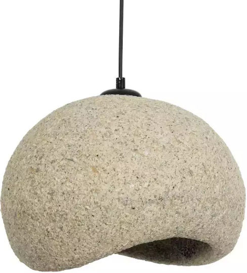 GloboStar Stone Hängelampe Gray Glocke mit Fassung E27 35x31x26cm.