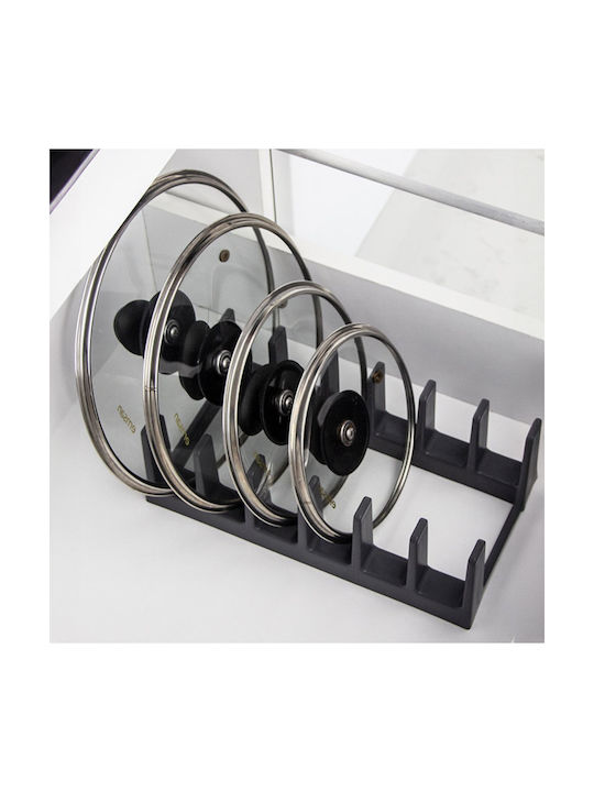 Suport Pentru Farfurii De Dulap Din Plastic 18x14x2 5 Cm 2 Bucăți Gri