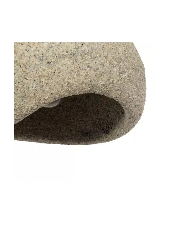 GloboStar Stone Pendant Light Gray Bell with Socket E27 35x31x26cm
