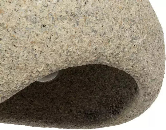 GloboStar Stone Hängelampe Gray Glocke mit Fassung E27 35x31x26cm.