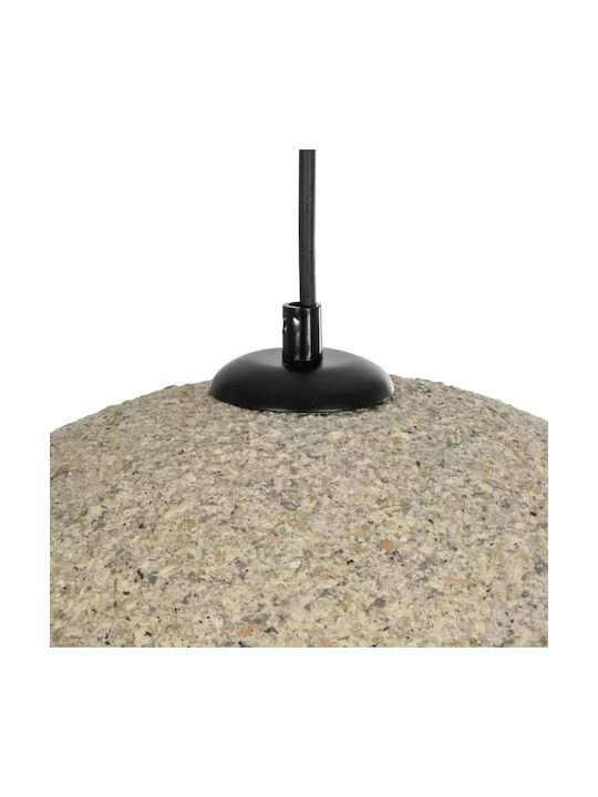 GloboStar Stone Pendant Light Gray Bell with Socket E27 35x31x26cm
