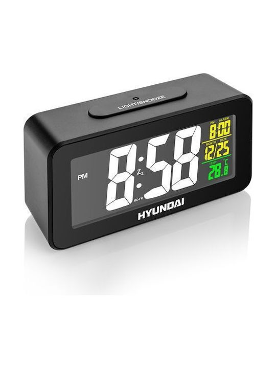 Hyundai Ac322b Ceas Digital de Masă cu Alarmă Negru HY-AC322B