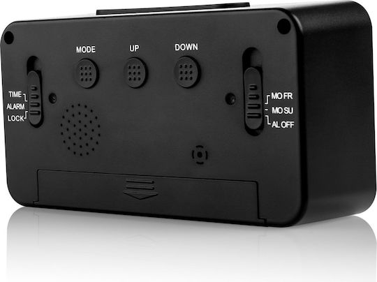 Hyundai Ac322b Ceas Digital de Masă cu Alarmă Negru HY-AC322B