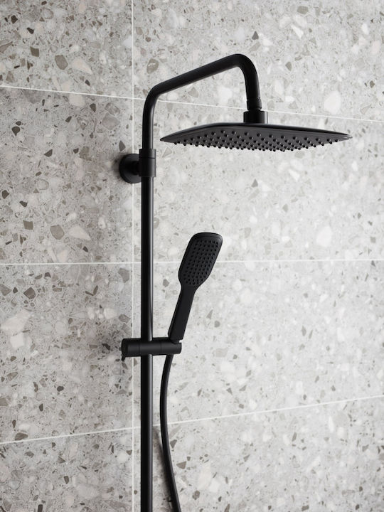 KFA Shower Column with Faucet 190cm Black 5907571512473