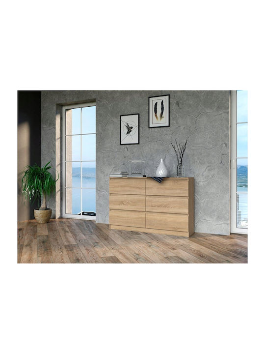Συρταριέρα Креватокамарас Дървена M6 с 6 чекмеджета Sonoma Oak 70x40x77бр