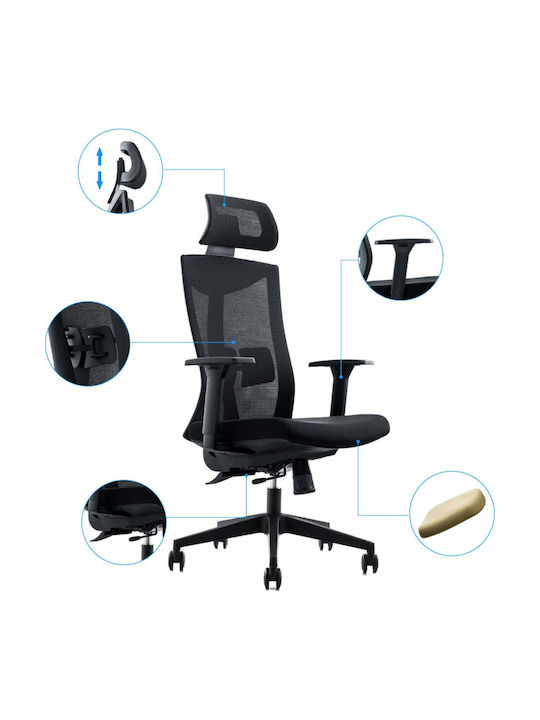 Mozos Ergof Office Chair with Adjustable Arms Black