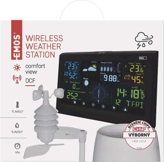 Emos EMS451 Wireless Digital Weather Station Tabletop Black