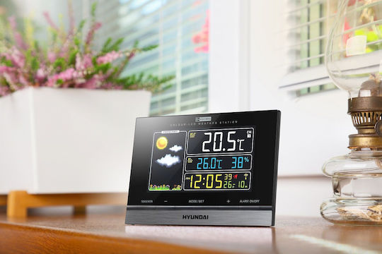 Hyundai WS2303 Wireless Stație meteorologică Digital De masă Negru