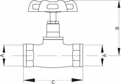Hydroland Zpż.h.15 Βαλβίδα Διελεύσεως Νερού Χυτού Σιδήρου 1/2"