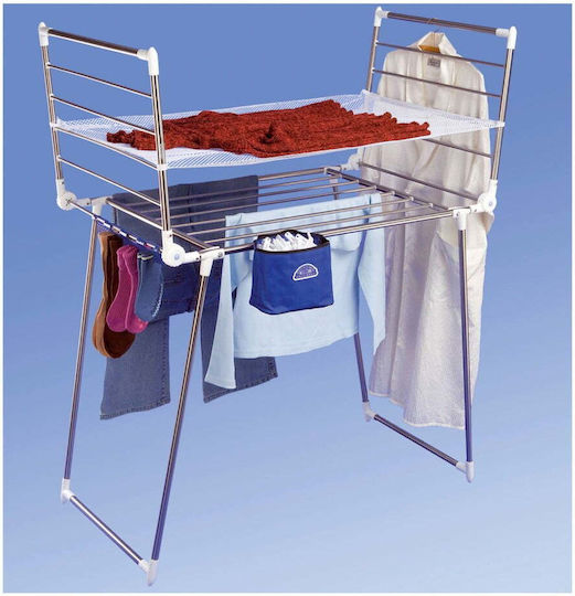 Wenko Folding Floor Clothes Drying Rack Stainless Steel with Hanging Length 13m