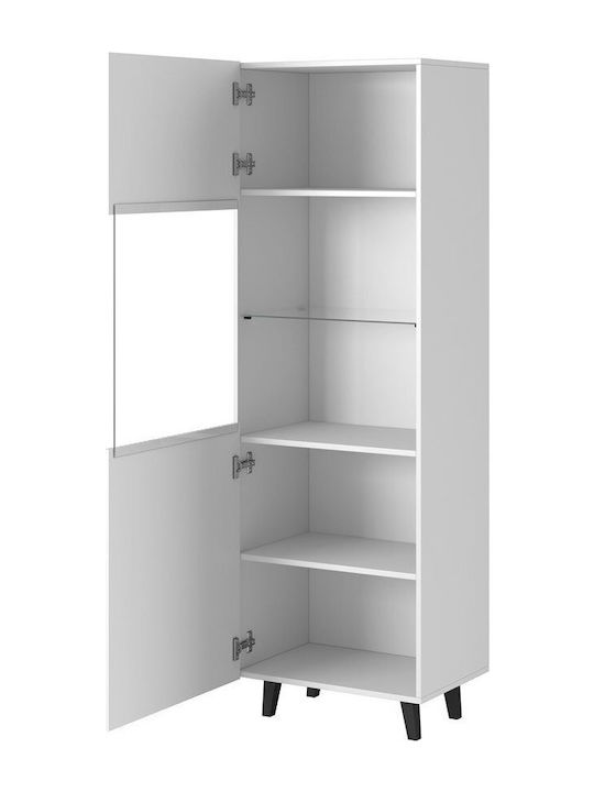 Пафос Витрина за дневна от ПДЧ Бяла 40x60x182см