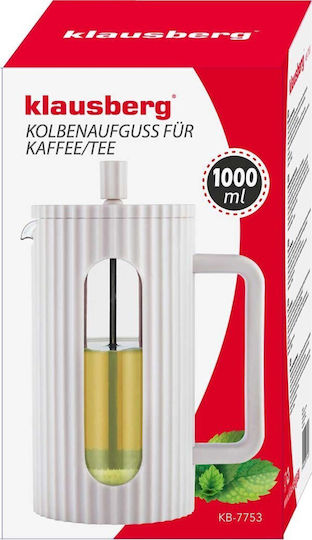 Klausberg Cafetieră Cu Filtru Manual Din Plastic Albă 1lt