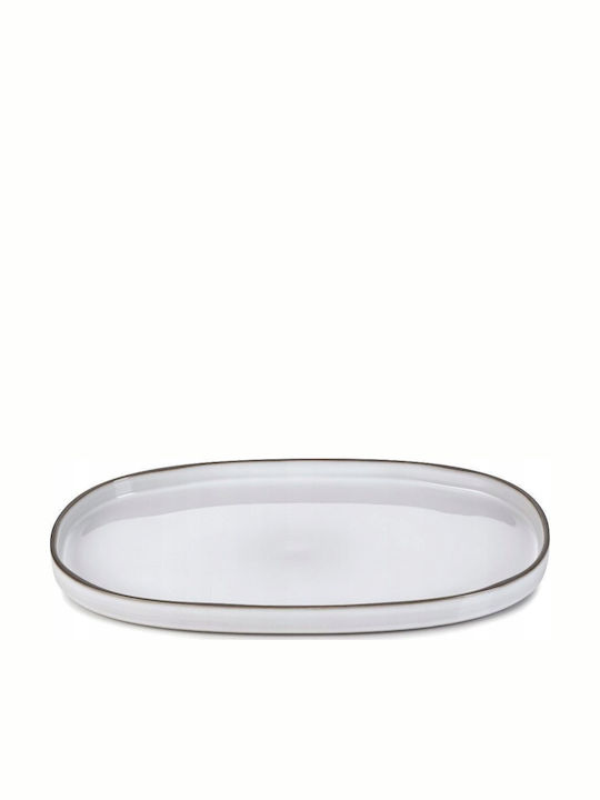 Revol Platou de Servire Oval din Porțelan Albă 35x21buc 1buc Revol Platou de Servire Oval din Porțelan Albă 35x21buc 1buc
