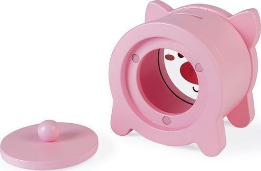 Janod Children's Money Box Wooden Transparent