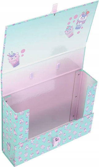 A4/95mm Handle Folder Bubble Tea Stk Pud 1/8