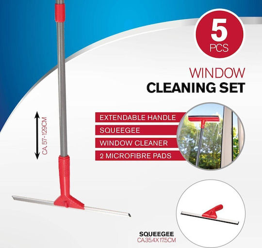 Dirt Devil Curățător de Geamuri cu Mâner lung Dirt Devil 5 Piece Window Cleaning Kit Lungime 129cm