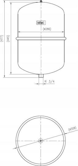 Reflex N 25 Δοχείο Διαστολής Θέρμανσης Κάθετο 25lt