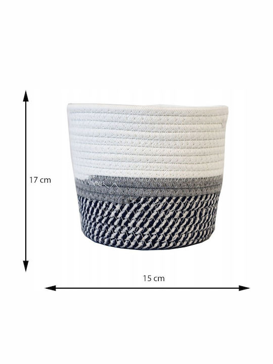 Mulex Set dekorative Körbe Gray Gestrickte Baumwolle 3Stück