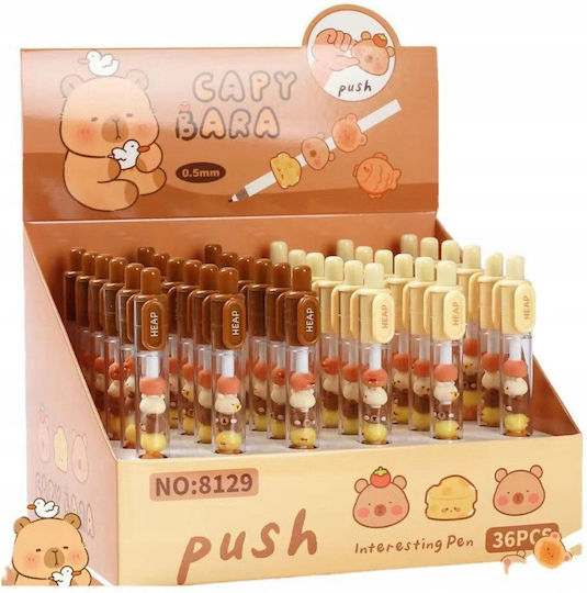 Pens Figures Capybara Brown Beige Black Refill