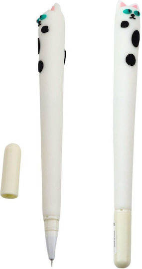 Blue Cat Gel Pen White Cap Patch 16.5cm Lean