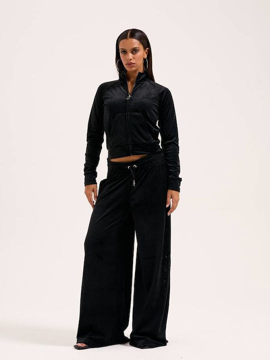 Women's Sweatshirt Velvet Black