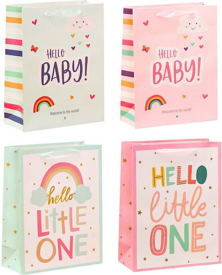 Lean Toys Hello Baby Little One Gift Wrapping Bag 12x10cm Various Designs or Colors
