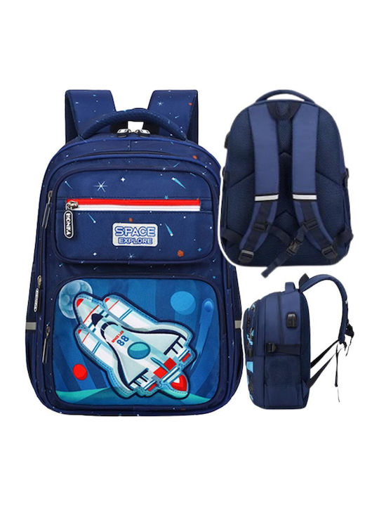 Kinder Schulranzen Brustgurt Marine Rakete Weltraum 20l 41cm